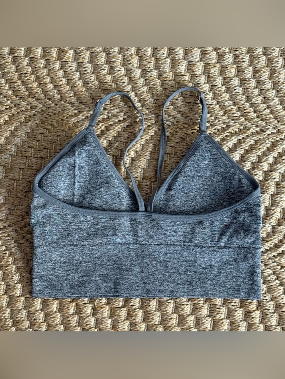 Small Tahari Rib Seamless Bralette Set of 3 Rose Pink Gray Adjustable Straps Bra - Picture 8 of 9